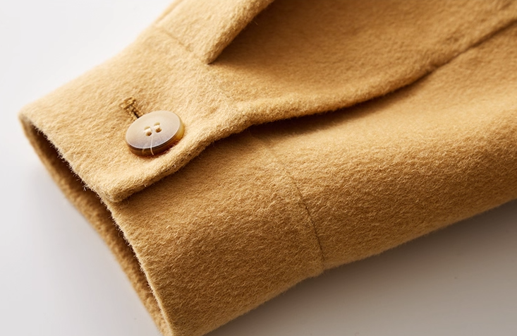 Fineryclothes Classic Bomber Jacket, Camel Wool Blend, Ribbed Collar and Cuffs, Front Zip Closure