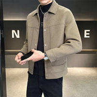 2025 Korean Casual Woolen Coat - Shopkeeper Style Jacket & Outerwear