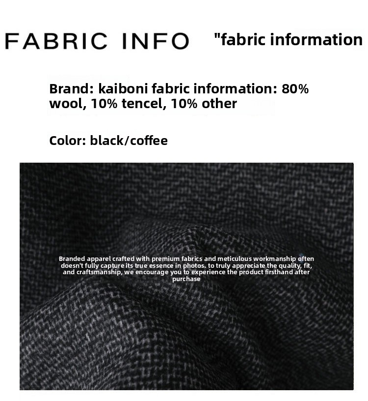 Men's 2025 A/W Double-faced Wool Outerwear: Woolen Overcoat & Jacket with Genuine Leather Patchwork, Casual Style