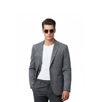 Men's High-End Brown Suit Jacket - Winter Middle-Aged Business Style, High-Grade Casual Woolen Suit