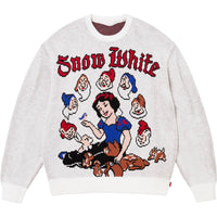 Fineryclothes Snow White Knit Sweater, Unisex Graphic Design, Available in White and Black