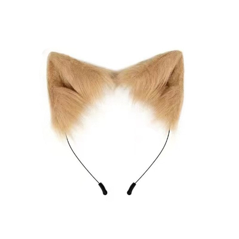 Halloween Sale - Plush Fox Ear Headband + Animal Claw & Tail Cosplay Set