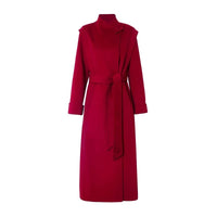 New Chinese-style red toast dress, double-sided cashmere coat for women, autumn and winter bride's wedding and engagement dress, woolen coat