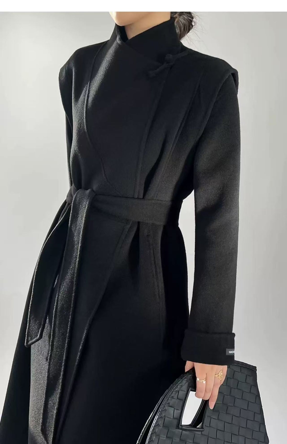 New Chinese-style red toast dress, double-sided cashmere coat for women, autumn and winter bride's wedding and engagement dress, woolen coat