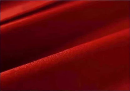 Fineryclothes women's Elegant Long Wool Coat, Red Winter Overcoat with Wide Lapel Collar, Mid-Length