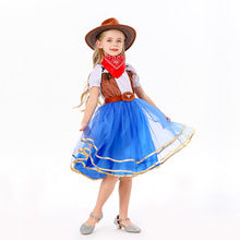 Fineryclothes Cowgirl Costume for Girls Halloween Party Dress Up with Cowboy Hat 3-10Years