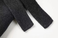 High-end Hepburn Retro Stand-up Collar Diagonal Buckle Double-faced Cashmere Coat | Slim, Thickened Warm Woolen Outerwear