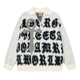 Fineryclothes Fuzzy Text Graphic Sweater, Black and White, Oversized Typography Design