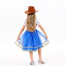 Fineryclothes Cowgirl Costume for Girls Halloween Party Dress Up with Cowboy Hat 3-10Years