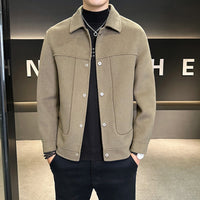 2025 Korean Casual Woolen Coat - Shopkeeper Style Jacket & Outerwear