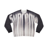 Fineryclothes Tie Dye Crewneck Sweater, Long Sleeve Knit Pullover, 3 Color Variations - Red, Navy Blue, Black