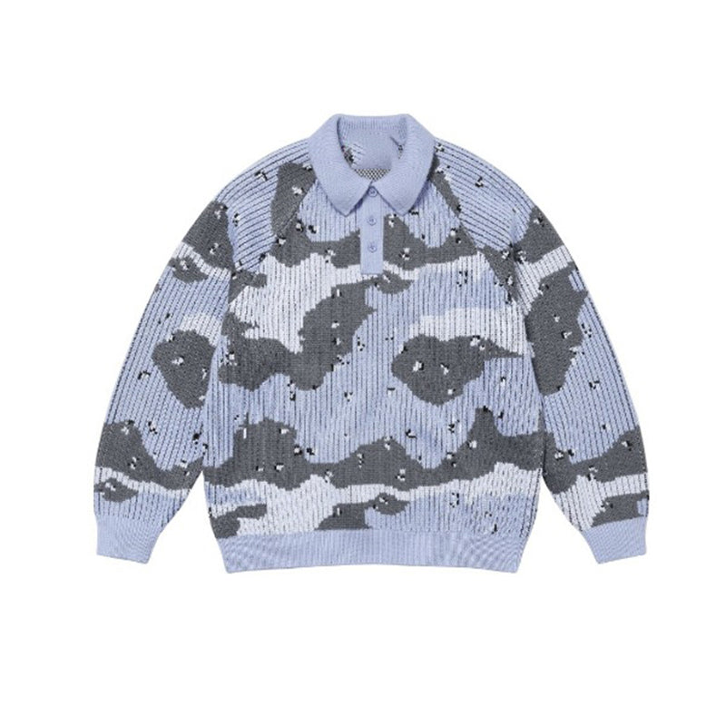 Fineryclothes Knit Polo Sweater Set, Long Sleeve Ribbed Pullover