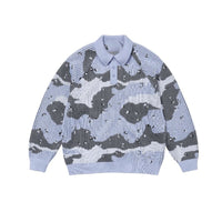 Fineryclothes Knit Polo Sweater Set, Long Sleeve Ribbed Pullover