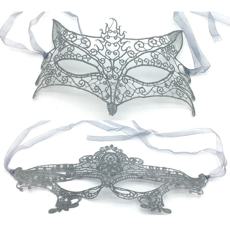 2PCS Mysterious Fun Lace Masks for Masquerade Proms, Hallowmas Party, Photo Shoot