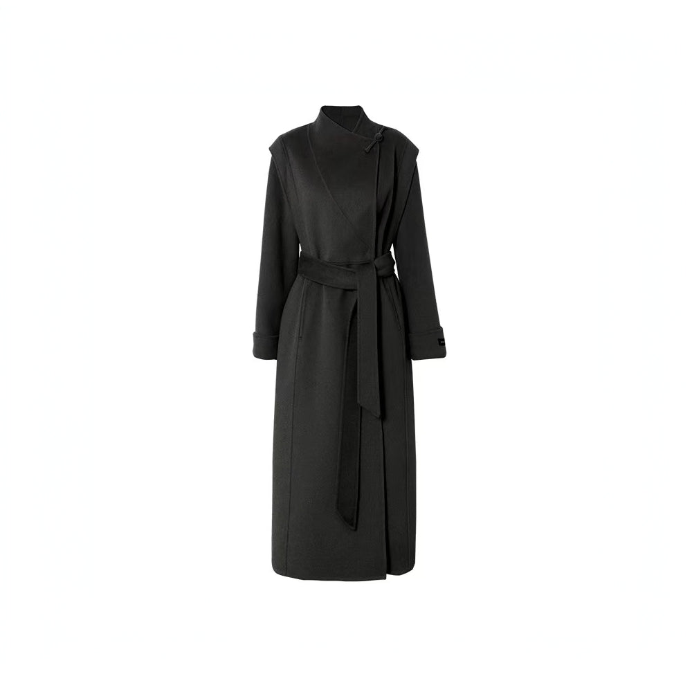 New Chinese-style red toast dress, double-sided cashmere coat for women, autumn and winter bride's wedding and engagement dress, woolen coat