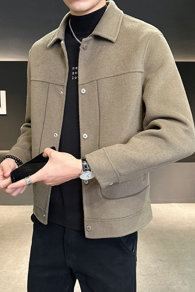 2025 Korean Casual Woolen Coat - Shopkeeper Style Jacket & Outerwear