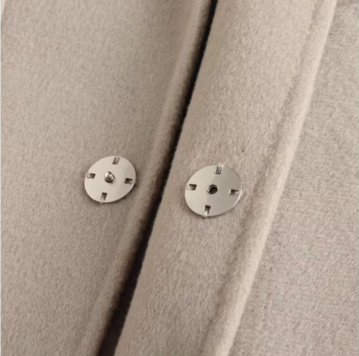 Fineryclothes Men's Classic Long Double-faced Wool Coat