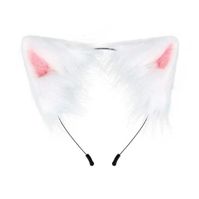 Halloween Sale - Plush Fox Ear Headband + Animal Claw & Tail Cosplay Set