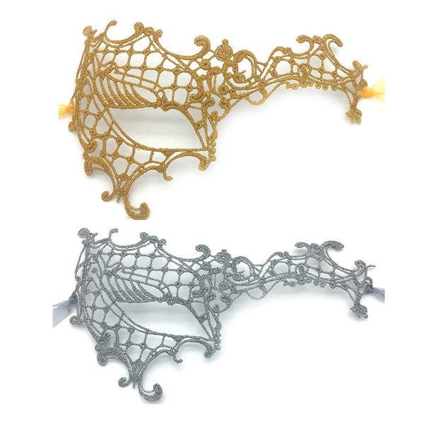 2PCS Mysterious Fun Lace Masks for Masquerade Proms, Hallowmas Party, Photo Shoot