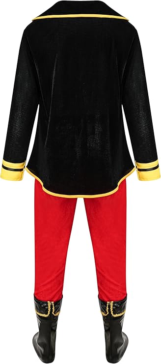 Pirate Costume for Kids Boys Deluxe Pirate Costume Set with Accessories Halloween Cosplay Party Dress Up