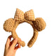 Cute Cartoon Plush Headbands - Cat/KT/Bear Ears & Leopard Print Hair Hoops for Women (Washing/Makeup)
