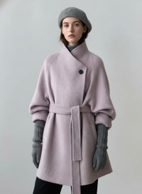 2025 Autumn Winter New! Women's High-End Double-Faced Cashmere Coat - Korean Waist-Cinching Slim Fit for Petite