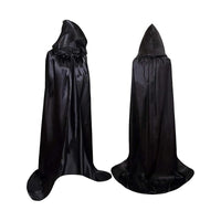 Halloween Hooded Cloak, Halloween Christmas Fancy Cape Vampire Witch Cape Cosplay Costume Black