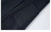 Women's Mid-Length Gray Double-Sided Cashmere Coat | New Autumn & Winter Style, High-End Korean Loose Fit, Woolen Outerwear for Petite Figures