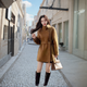 Women's 2025 A/W New High-end Korean Double-sided Cashmere Coat | Loose Stand Collar Stylish Woolen Outerwear