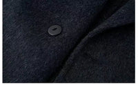 Women's Mid-Length Gray Double-Sided Cashmere Coat | New Autumn & Winter Style, High-End Korean Loose Fit, Woolen Outerwear for Petite Figures