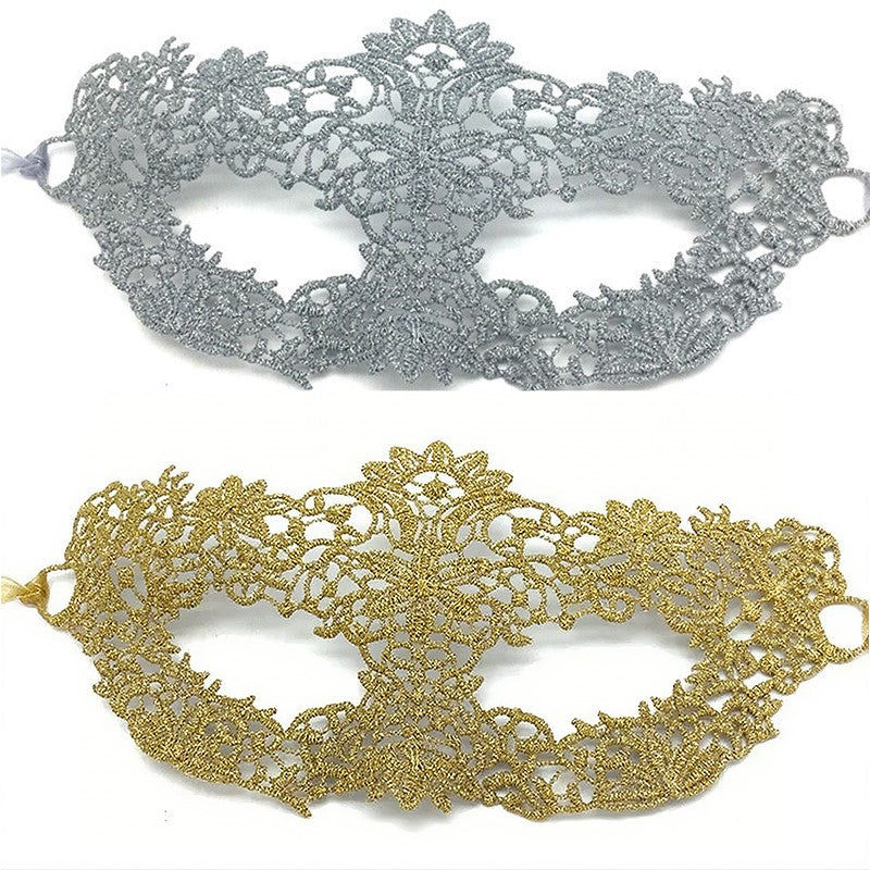 2PCS Mysterious Fun Lace Masks for Masquerade Proms, Hallowmas Party, Photo Shoot