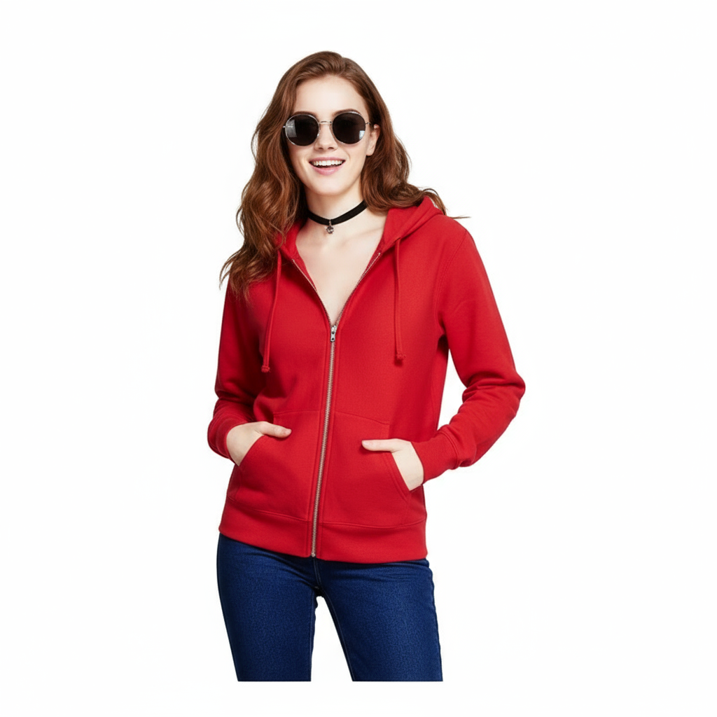 Fineryclothes Classic Full-Zip Hooded Sweatshirt, Cotton Blend