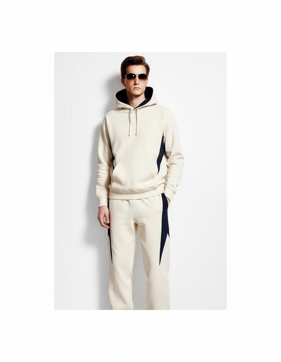 Fineryclothes Two-Tone Sweatsuit Set with Hoodie and Joggers