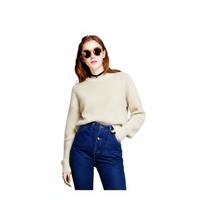 Fineryclothes Chunky Knit Sweater, Crewneck Pullover, Long Sleeve, Available in Black and Cream